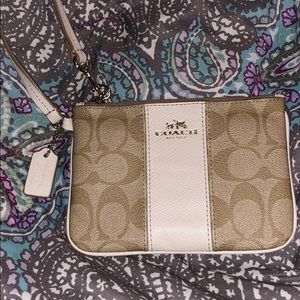 Tan Coach Wristlet